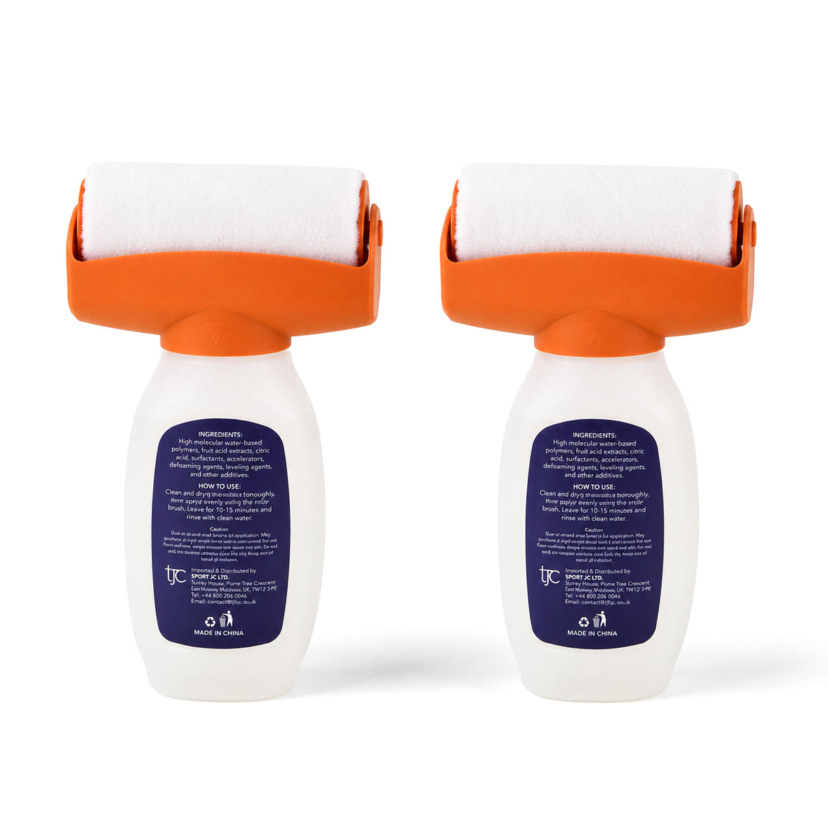 Livmore Set of 2 Anti-Slip Floor Gel Coatings with Application Brush (2 x 300g) - Orange &amp; White 8623763 4