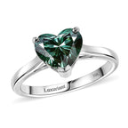 Luxuriant 10K White Gold VS Lab Grown Green Diamond EF, VS Solitaire Ring, Gold Wt.2.43 Gms  2.000  Ct._8623853
