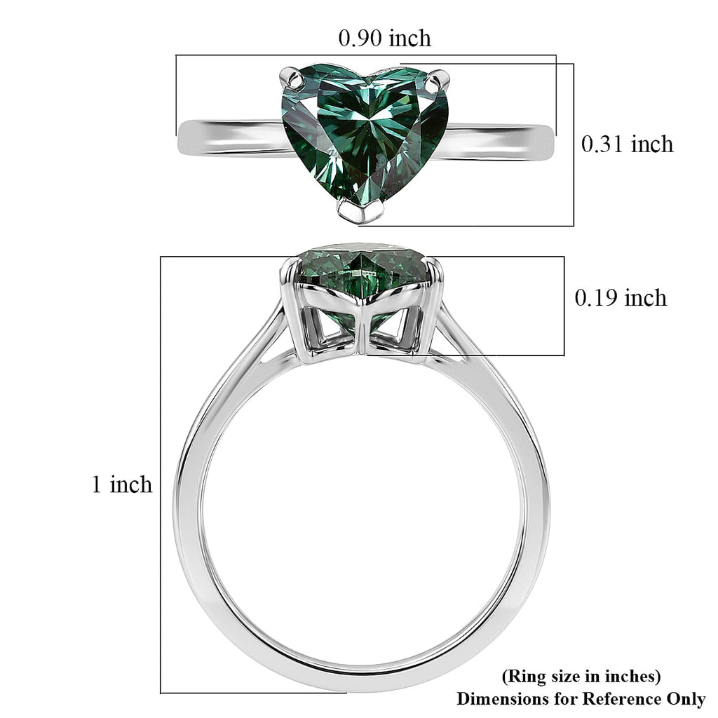 Luxuriant 10K White Gold VS Lab Grown Green Diamond EF, VS Solitaire Ring, Gold Wt.2.43 Gms  2.000  Ct._8623853_5