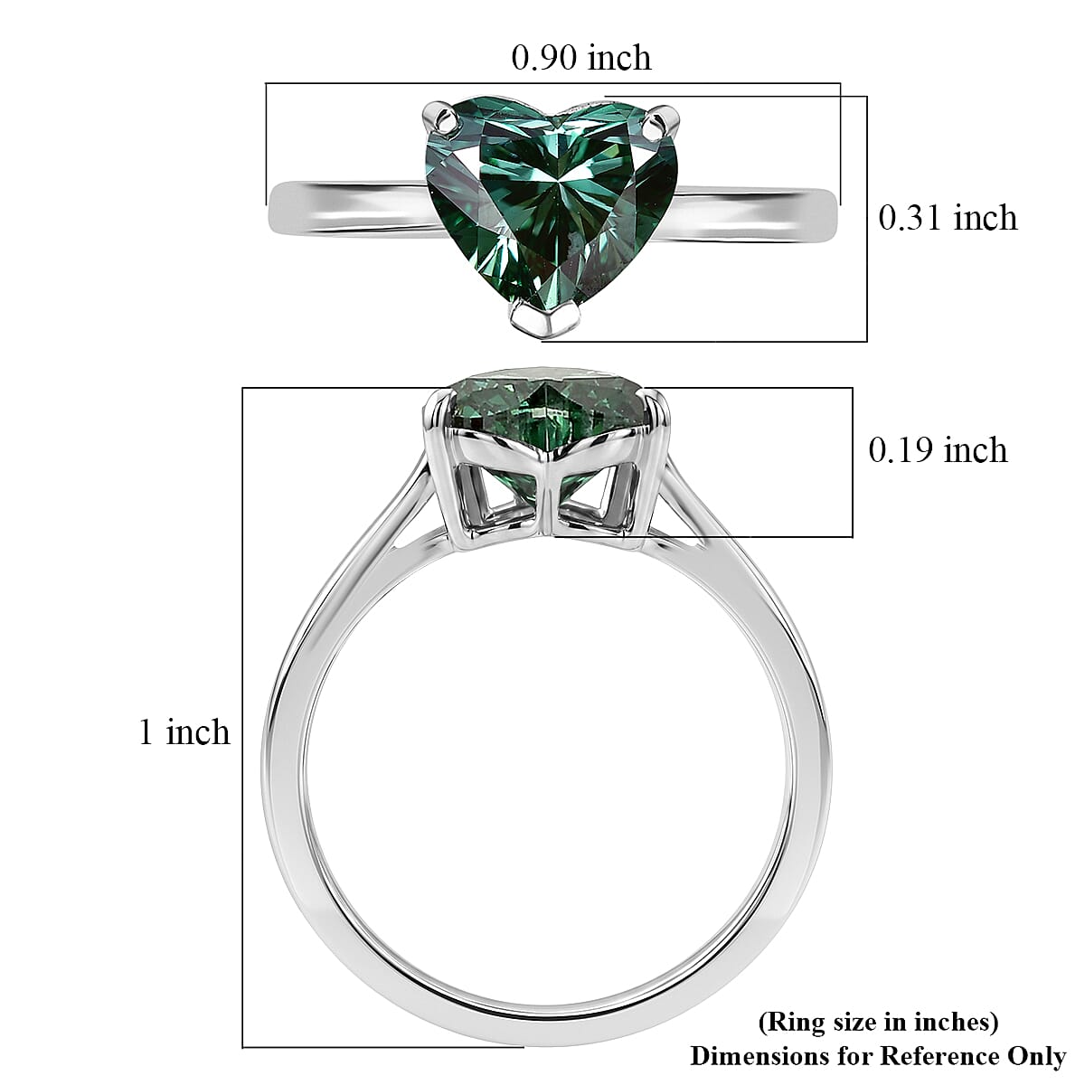 Certified and Appraised LUXURIANT VS Lab Grown Green Diamond EF, VS Solitaire Ring in 10K White Gold, Gold Wt.2.43 Gms 2.000 Ct. 8623853 5