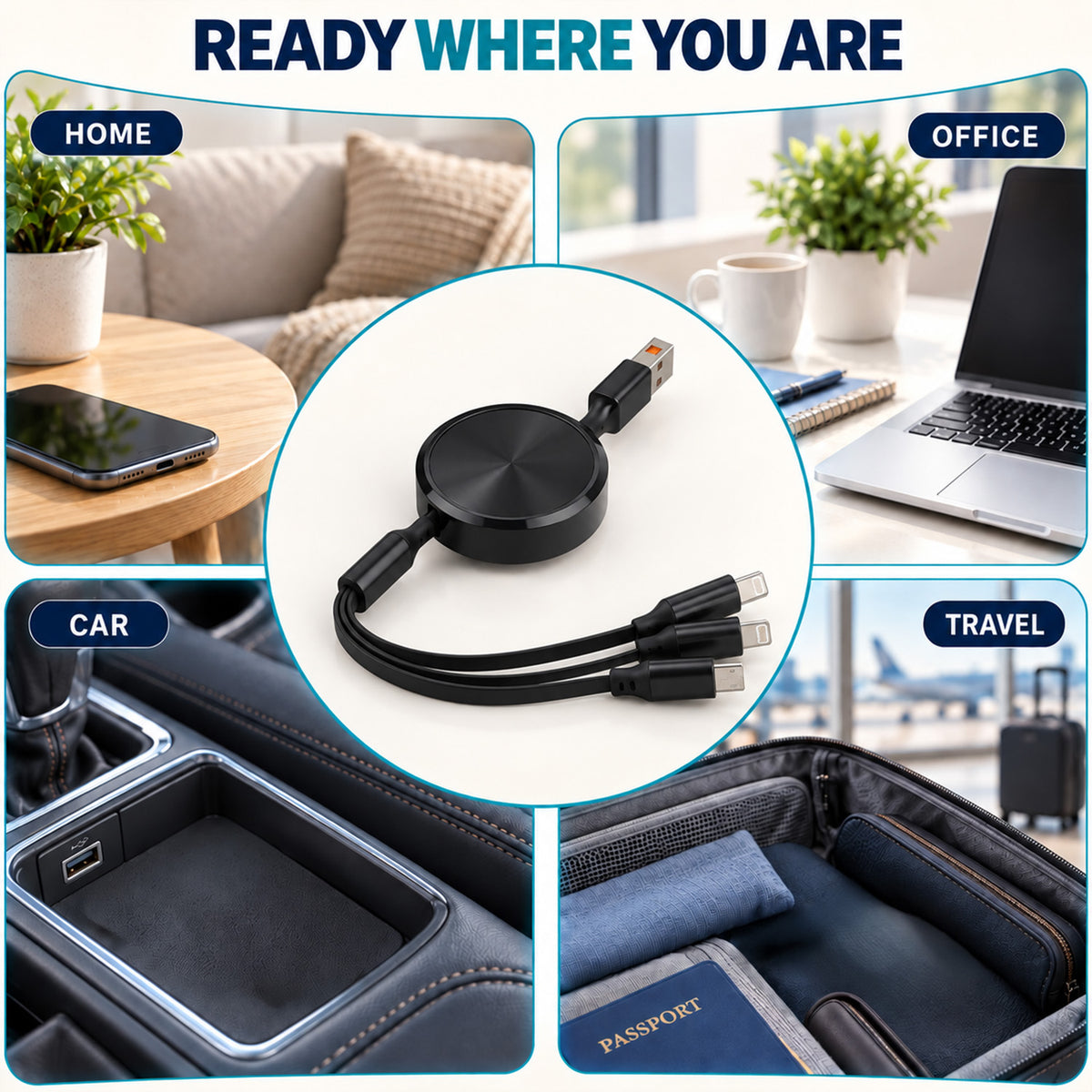 Cable, Charger and Adapter - Black 8624645 4