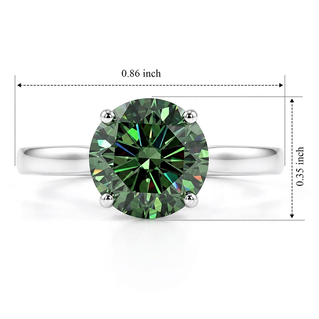 Luxuriant 10K White Gold VS Lab Grown Green Diamond EF, VS Solitaire Ring, Gold Wt.2.14 Gms  2.000  Ct._8624687_5