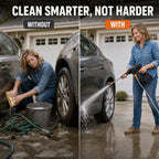 Cordless Pressure Washer with 2 x 21v Batteries, Accessories for Car, Patio and Garden Cleaning. 362psi Water Pressure - with 1 Year Warranty_8624713_2