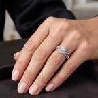 D'Joy - Moissanite & Pink Sapphire Ring in Rhodium Overlay Sterling Silver 3.45 Ct._8624902_2
