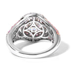 D'Joy - Moissanite & Pink Sapphire Ring in Rhodium Overlay Sterling Silver 3.45 Ct._8624902_4