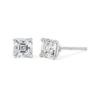 THE BRAND NEW LAUNCH - Moissanite Solitaire Stud Push Post Earring in Platinum Overlay Sterling Silver 1.77 Ct._8624920