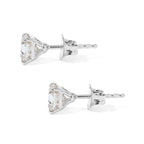 THE BRAND NEW LAUNCH - Moissanite Solitaire Stud Push Post Earring in Platinum Overlay Sterling Silver 1.77 Ct._8624920_3