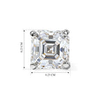 THE BRAND NEW LAUNCH - Moissanite Solitaire Stud Push Post Earring in Platinum Overlay Sterling Silver 1.77 Ct._8624920_4