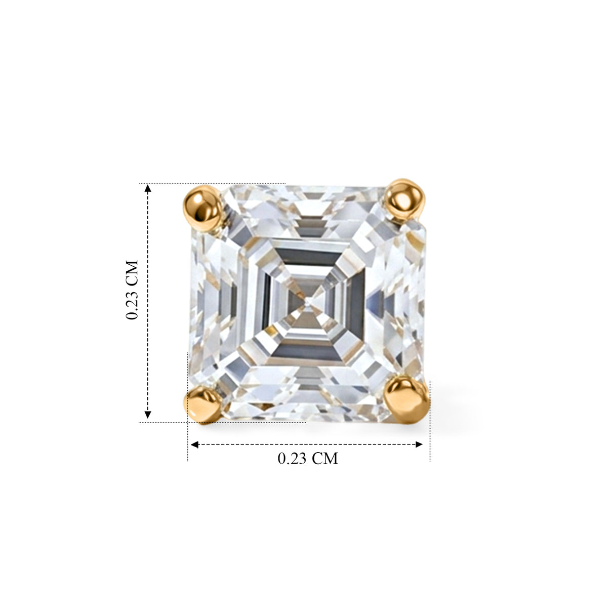 THE BRAND NEW LAUNCH - Moissanite Solitaire Stud Push Post Earring in Yellow Gold Plated Sterling Silver 1.77 Ct. V32516795 5
