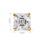 THE BRAND NEW LAUNCH - Moissanite Solitaire Stud Push Post Earring in Yellow Gold Plated Sterling Silver 1.77 Ct._8624921_4