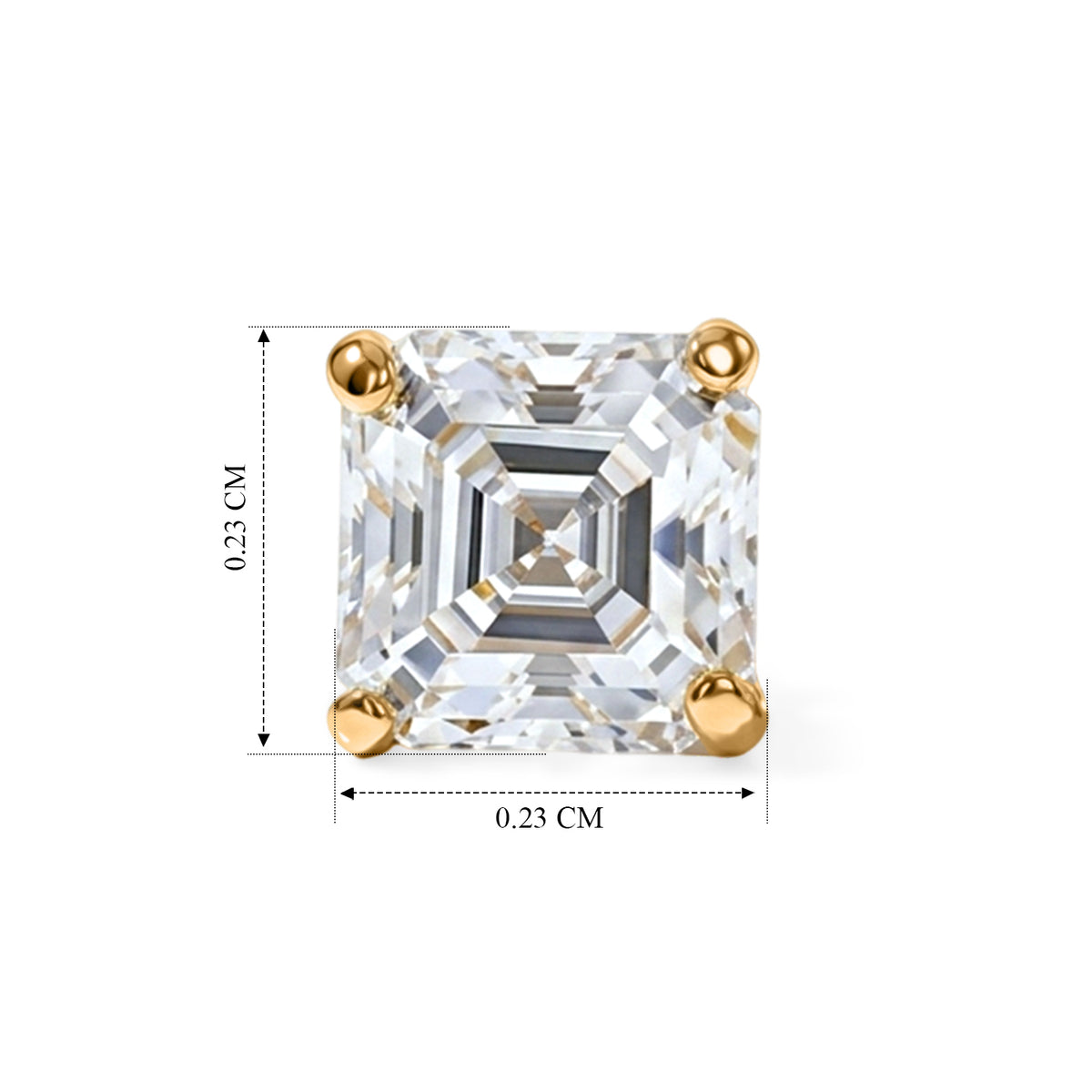 THE BRAND NEW LAUNCH - Moissanite Solitaire Stud Push Post Earring in Yellow Gold Plated Sterling Silver 1.77 Ct. V32516795 5