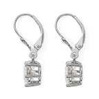 Moissanite Solitaire Stud Earring with Lever Back in Platinum Overlay Sterling Silver 5.00 Ct._8624922_3