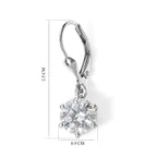 Moissanite Solitaire Stud Earring with Lever Back in Platinum Overlay Sterling Silver 5.00 Ct._8624922_4