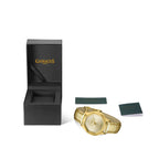 Gamages Of London Limited Edition Hand Assembled Romantic Diamond 3ATM Water Resistant Swiss Movement Natural Diamond Watch With Genuine Leather Strap (With 5 Year Warranty) - Gold_8625128_3