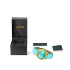 Gamages Of London Limited Edition Hand Assembled Amour 3ATM Water Resistant Swiss Movement Natural Diamond Watch With Genuine Leather Strap (With 5 Year Warranty) - Blue_8625160_3