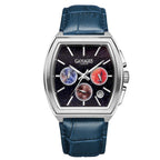 Gamages Of London Limited Edition Hand Assembled Armada Mecha Quartz 3ATM Water Resistant Watch With Genuine Leather Strap (With 5 Year Warranty) - Blue_8625165