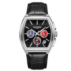 Gamages Of London Limited Edition Hand Assembled Armada Mecha Quartz 3ATM Water Resistant Watch With Genuine Leather Strap (With 5 Year Warranty) - Black_8625166