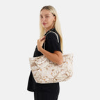 PU Patterned Tote Bag (Size 34x14x26 ) - Khaki_8625196_1