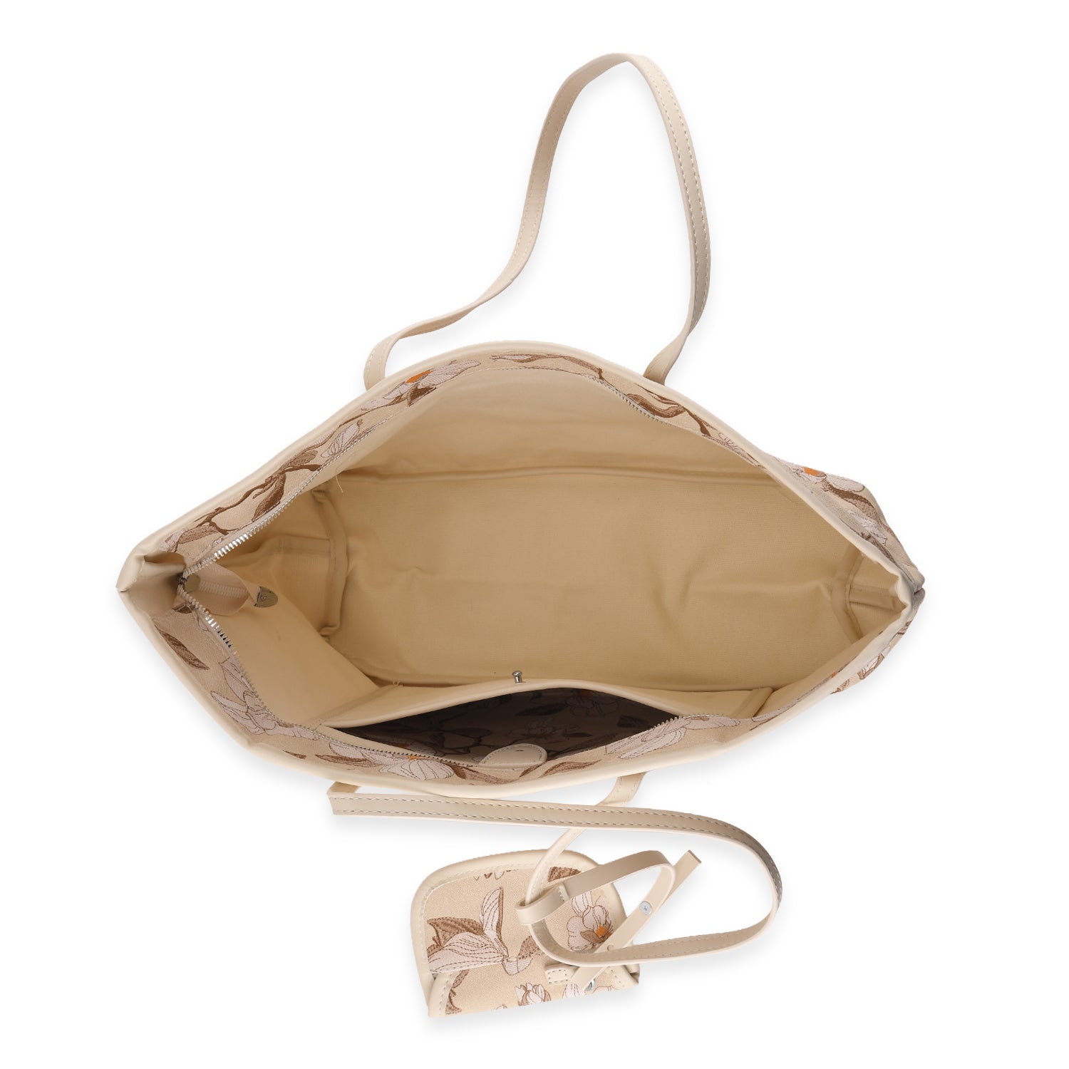 PU Patterned Tote Bag (Size 34x14x26 ) - Khaki 8625196 2