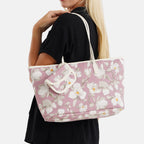 PU Patterned Tote Bag (Size 34x14x26 ) - Purple_8625197_2