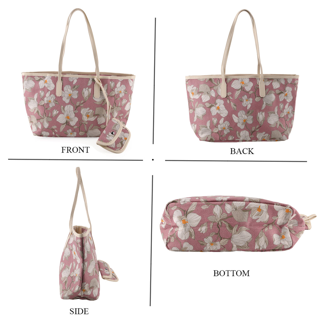 PU Patterned Tote Bag (Size 34x14x26 ) - Purple_8625197_3