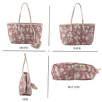 PU Patterned Tote Bag (Size 34x14x26 ) - Purple_8625197_3