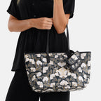 PU Patterned Tote Bag (Size 34x14x26 ) - Black_8625198_2