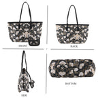 PU Patterned Tote Bag (Size 34x14x26 ) - Black_8625198_3