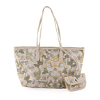PU Patterned Tote Bag (Size 34x14x26 ) - Green_8625225