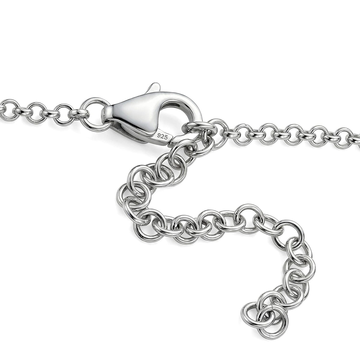 Certified and Appraised D'Joy Colour Change Garnet, Moissanite Cluster Necklace (Size - 18) in Rhodium Overlay Sterling Silver, Silver Wt.12.19 Gms 17.880 Ct. 8625377 3