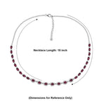 D'Joy Colour Change Garnet, Moissanite Cluster Necklace (Size - 18) in Rhodium OverlaySterling Silver, Silver Wt.12.19 Gms  17.880  Ct._8625377_4