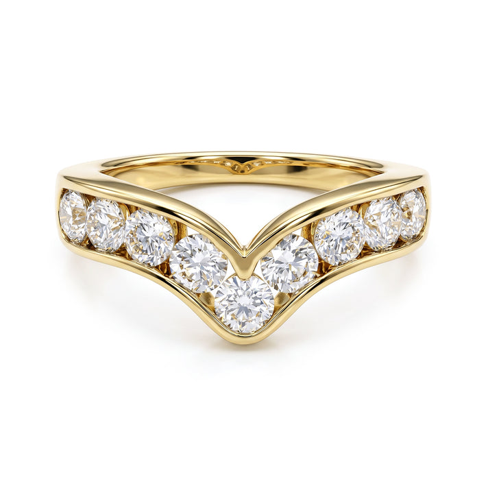 Luxuriant - SGL Certified Lab Grown Diamond (SI-G-H) Wishbone Ring in 18K Vermeil Yellow Gold Plated Sterling Silver 1.50 Ct. 8625729 1