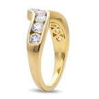 Luxuriant - SGL Certified Lab Grown Diamond (SI/G-H) Wishbone Ring in 18K Vermeil Yellow Gold Plated Sterling Silver 1.50 Ct._8625730_3