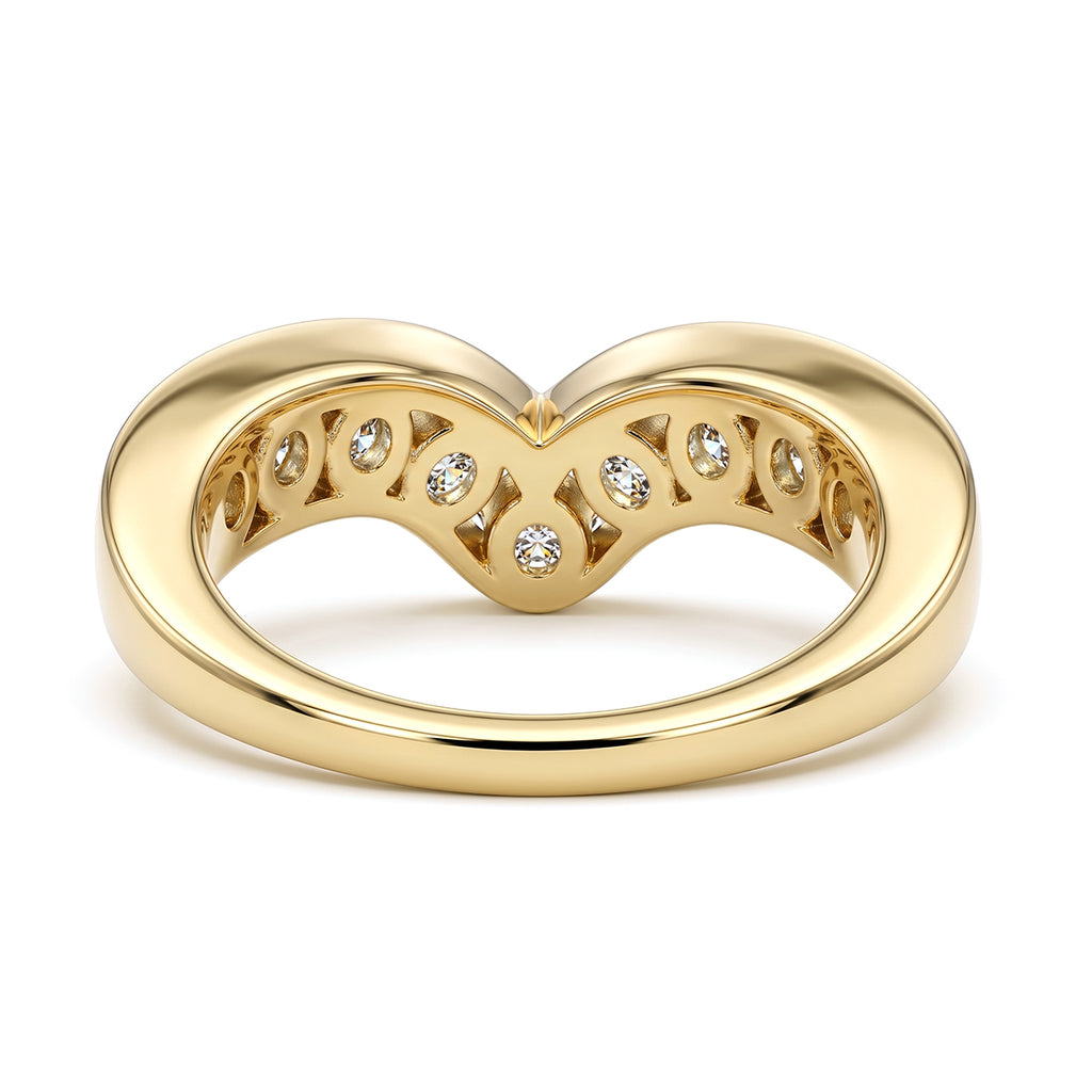 Luxuriant - SGL Certified Lab Grown Diamond (SI/G-H) Wishbone Ring in 18K Vermeil Yellow Gold Plated Sterling Silver 1.50 Ct._8625730_4