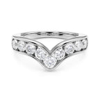 Luxuriant - SGL Certified Lab Grown Diamond (SI/G-H) Wishbone Ring in Rhodium Overlay Sterling Silver 1.50 Ct._8625738