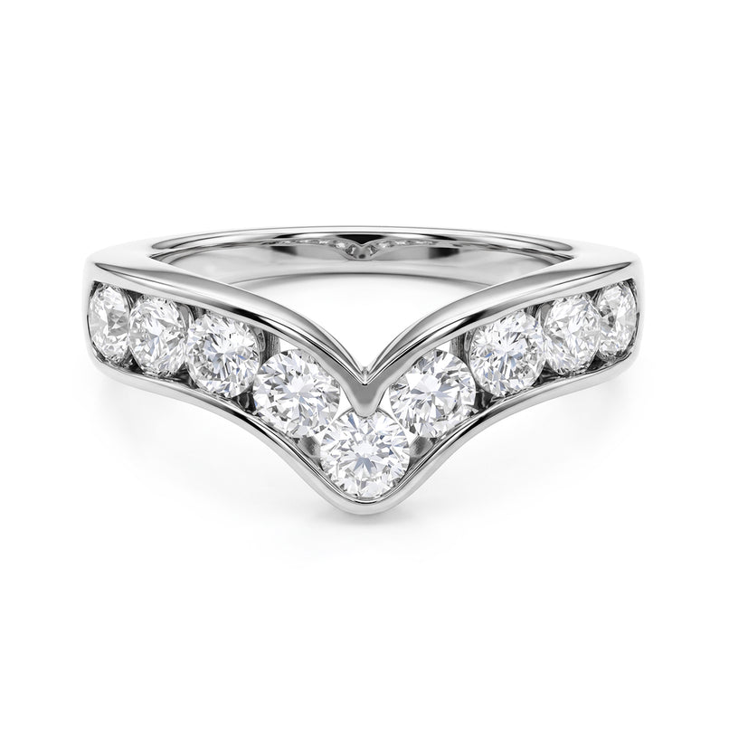 Luxuriant - SGL Certified Lab Grown Diamond (SI/G-H) Wishbone Ring in Rhodium Overlay Sterling Silver 1.50 Ct._8625738