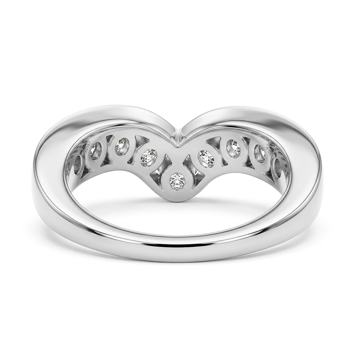 Luxuriant - SGL Certified Lab Grown Diamond (SI/G-H) Wishbone Ring in Rhodium Overlay Sterling Silver 1.50 Ct. 8625738 5
