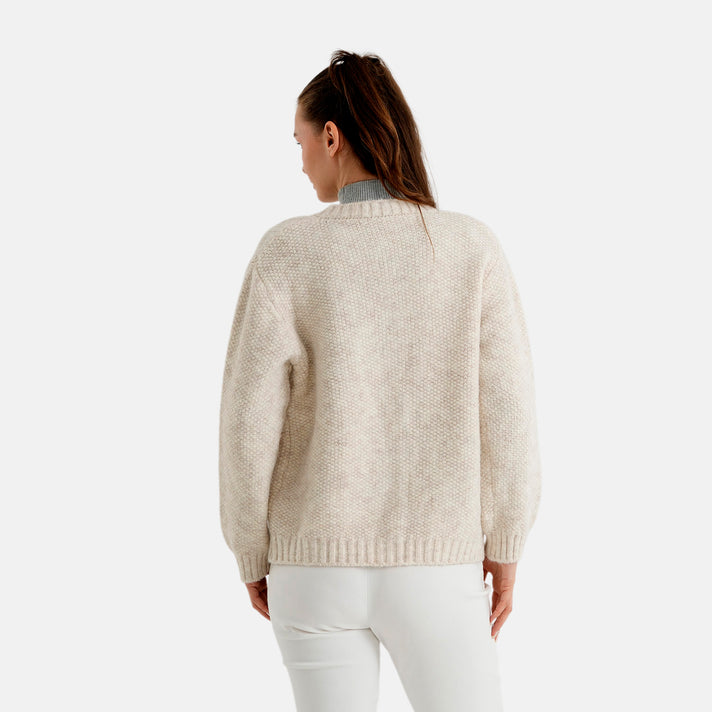 La Marey Heritage Cable Knit Button Front Cardigan (One Size Fits Up To 20) - Cream 8625760 2