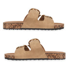 Natalia Ladies Dual Buckle Strap Cork Sandals with Textured Outsole (Size 7) - Sand_8626323_1