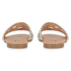 Gypsy Ladies Beaded Boho Band Open Casual Flat Sandals (Size 5) - Sand_8626364_2