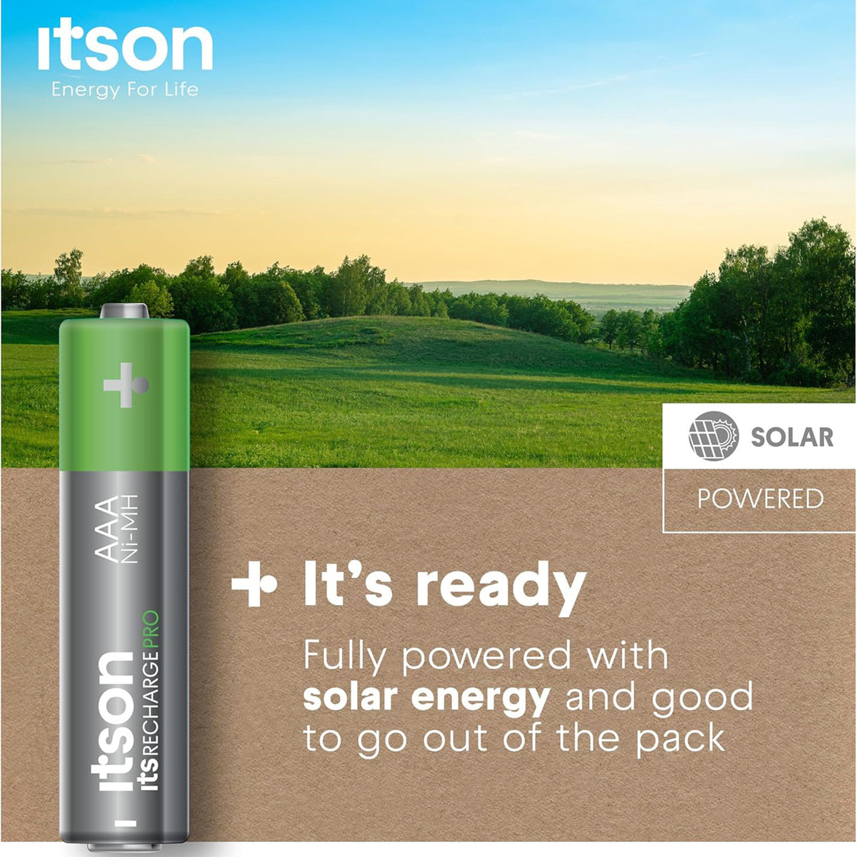 ITSON Pack of 4 - Recharge Pro AAA Rechargeable Batteries - 930mAh Rechargable 500 times! V32519512 1