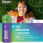 ITSON Pack of 4 - Recharge Pro AAA Rechargeable Batteries - 930mAh_8626632_3