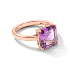 The Royal Asscher Collection -9K Rose Gold Pink Moissanite Solitaire Ring 4.10 Ct._8626858