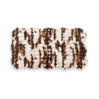 LIVMORE Soft Bubble Tie-Dye Faux Fur Rug with Foam Base (100 x 180cm) - Beige_8626884_1