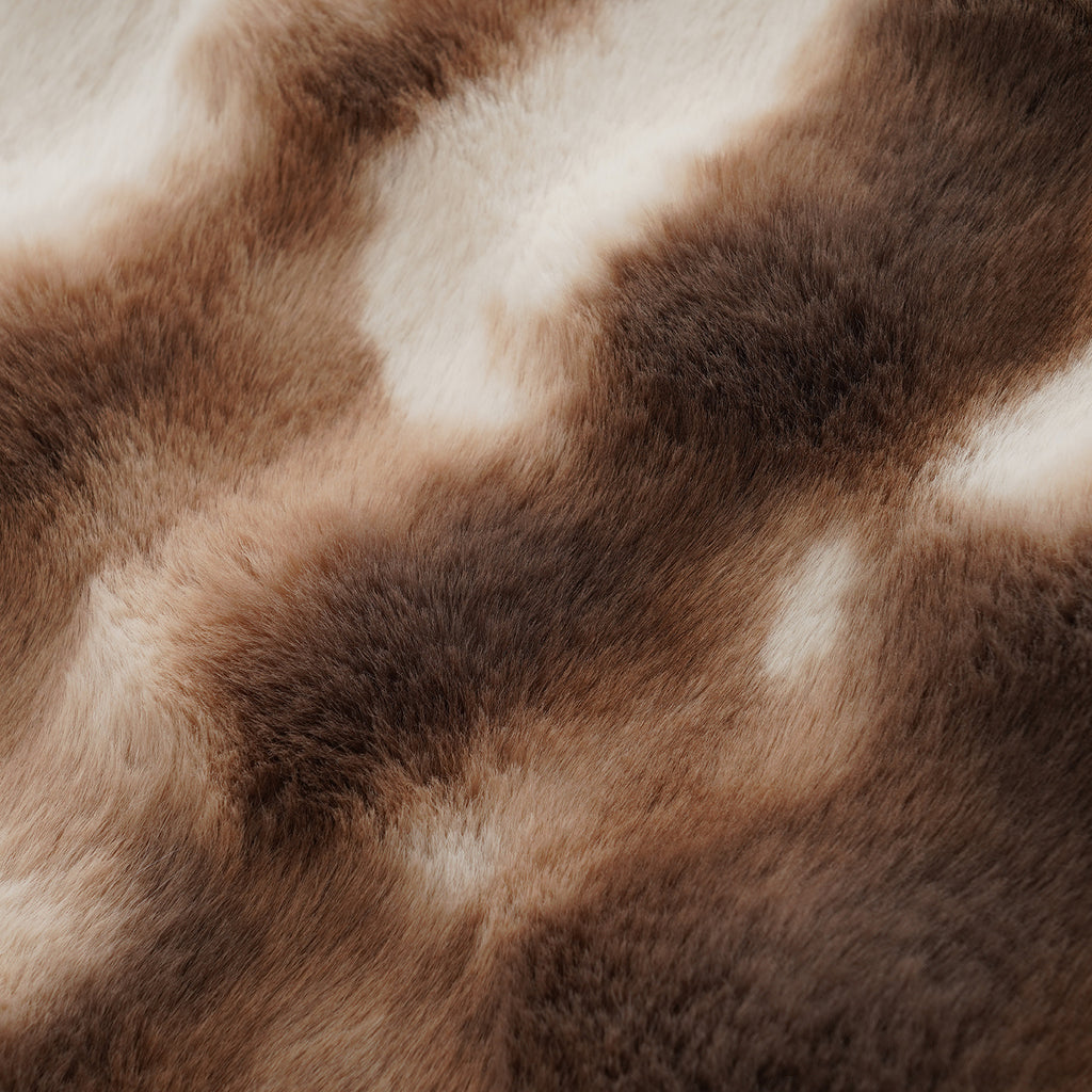 LIVMORE Soft Bubble Tie-Dye Faux Fur Rug with Foam Base (100 x 180cm) - Beige_8626884_3