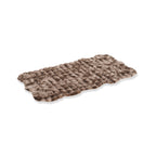 LIVMORE Soft Bubble Tie-Dye Faux Fur Rug with Foam Base (100 x 180cm) - Brown_8626885_2