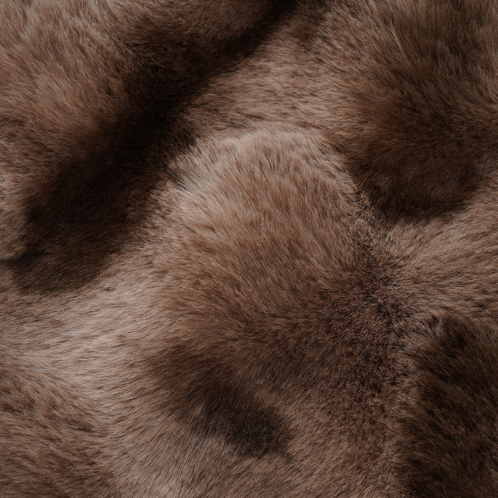 LIVMORE Soft Bubble Tie-Dye Faux Fur Rug with Foam Base (100 x 180cm) - Brown_8626885_3