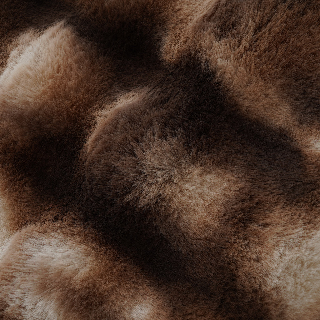 LIVMORE Soft Bubble Tie-Dye Faux Fur Runner Rug with Foam Base (60 x 180cm) - Beige_8626886_3