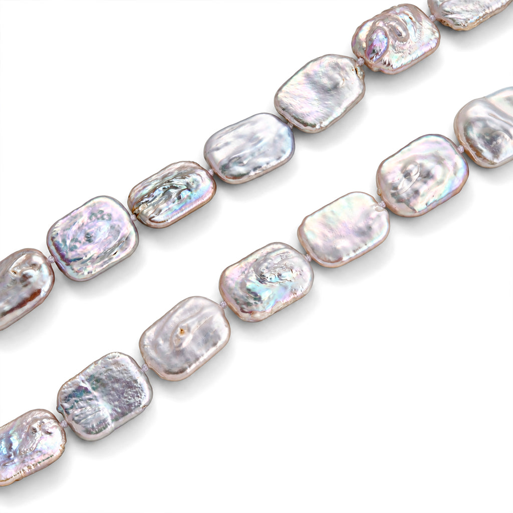 White Keshi Pearl Beads Necklace (Size - 20) Pure Yellow Brass  190.000  Ct._8627423_1