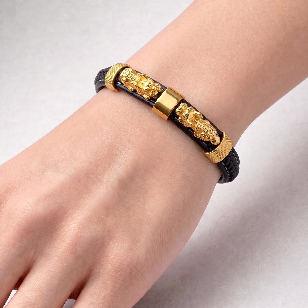 Pixiu Genuine Leather Bracelet (Size - 7.5) V32514412 2